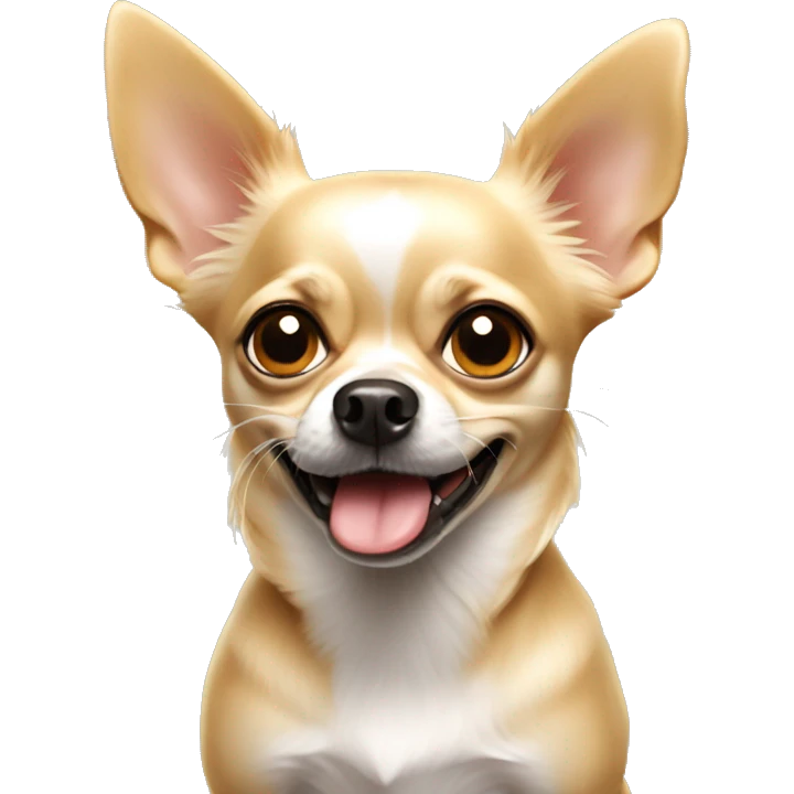 Dog with a shock expression blonde Chihuahua small dog emoji