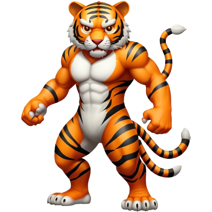 ANGRY Tiger  ful;l body emoji