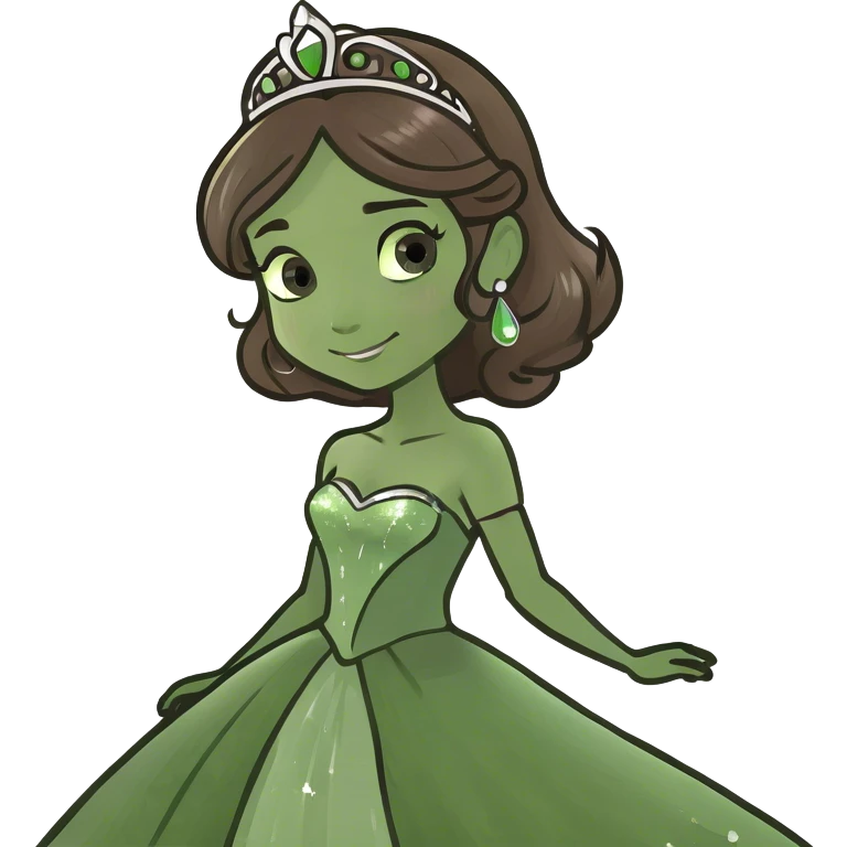 Princess with brown hair emoji