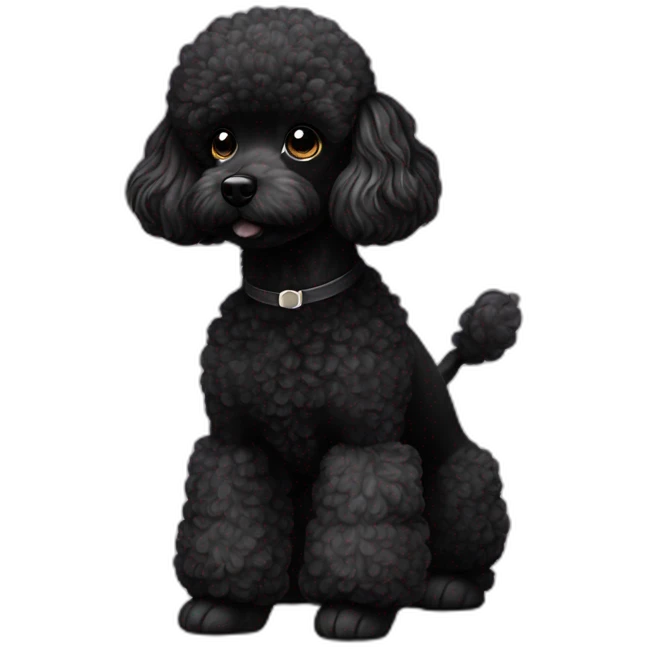 toy poodle black emoji