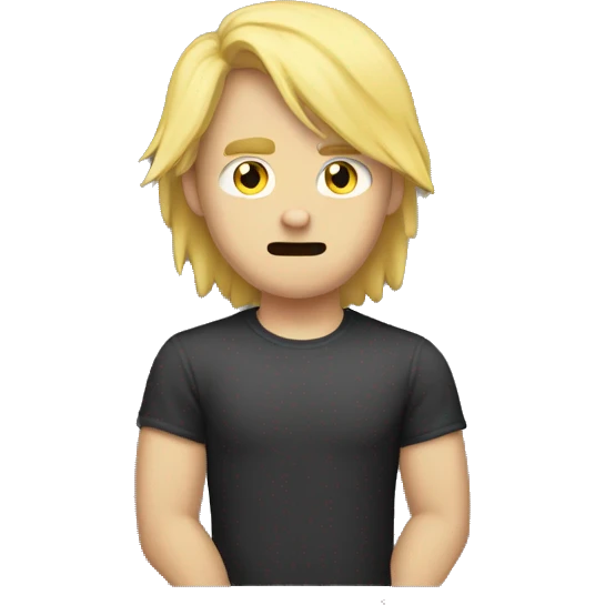 blond guy play at video games horror emoji