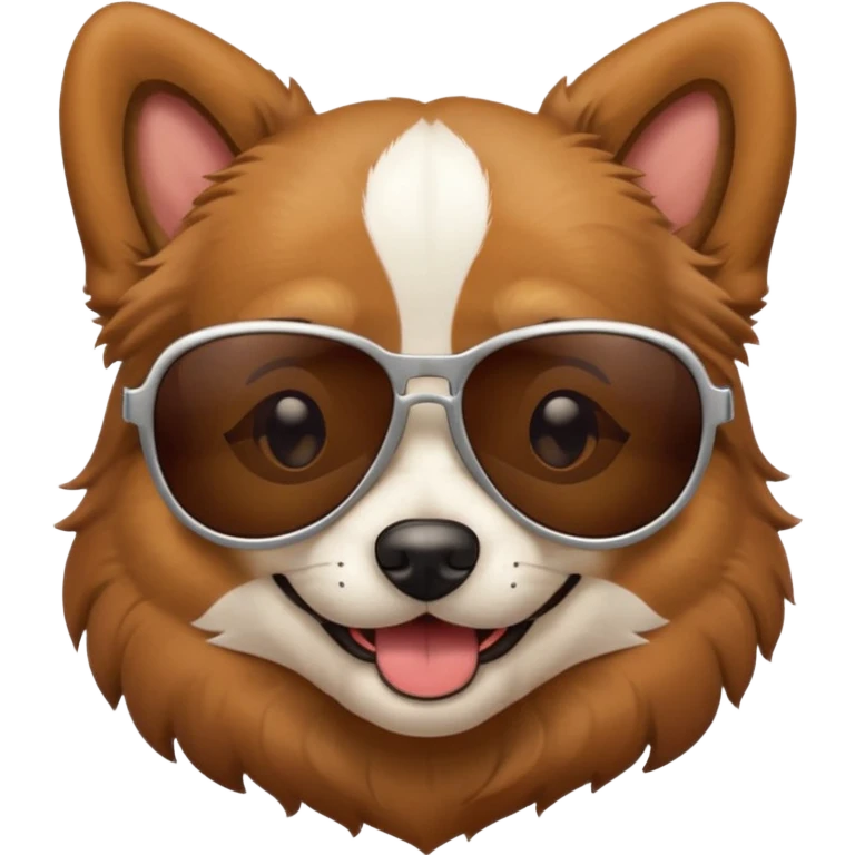 Dog wearing sunglasses  emoji