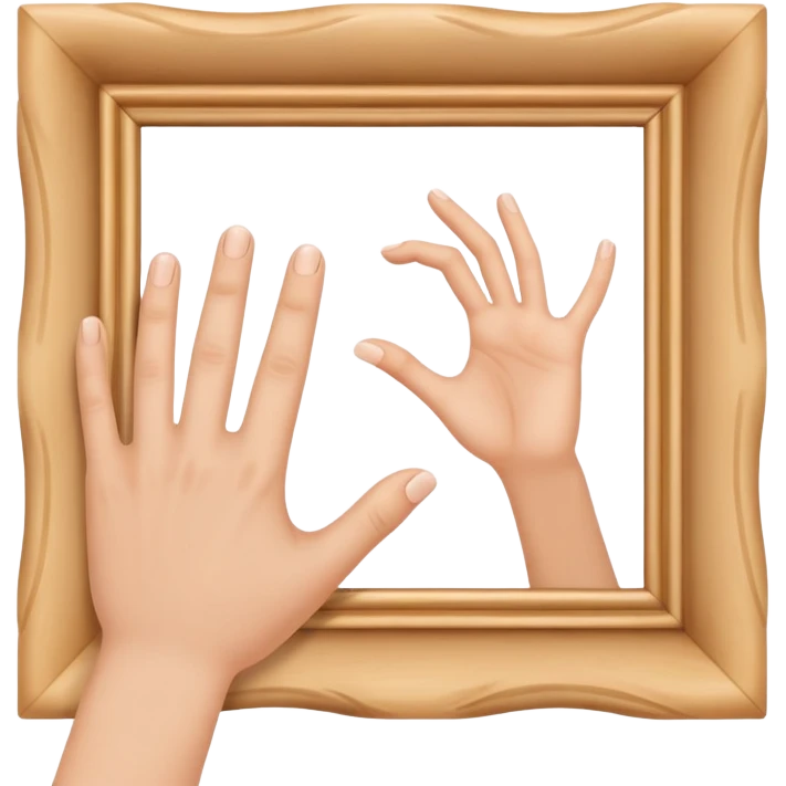 fingers making a frame gesture, photographer framing emoji