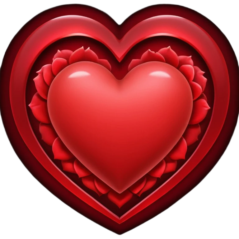 heart with a dark rose and halo emoji
