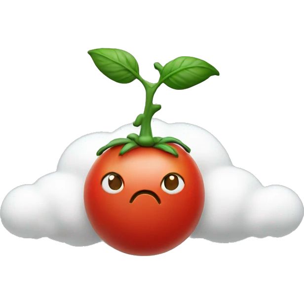 A tomato in a cloud emoji