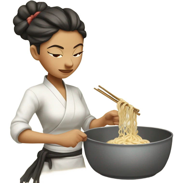Noodle lady emoji