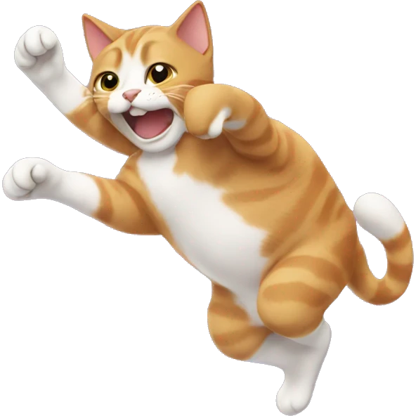 Cat doing backflip emoji