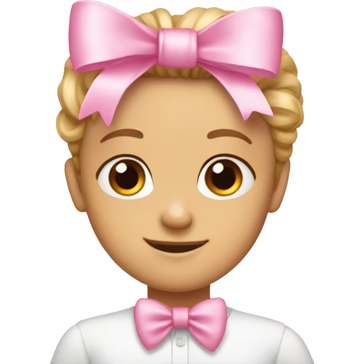 😊😗Pink bow emoji