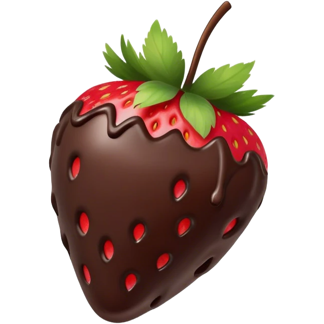 strawberries dipped in chocolate emoji