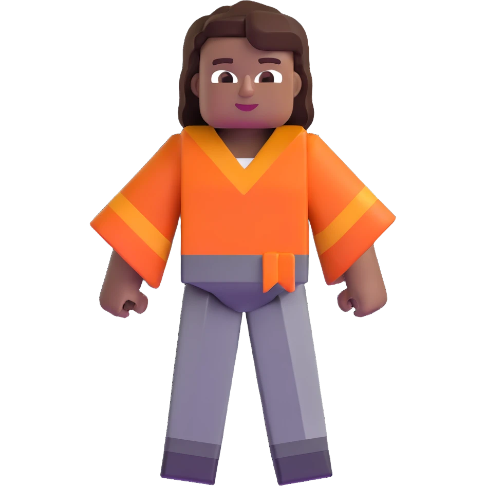 Nicole Byer as a Minecraft character emoji