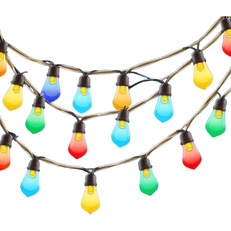 Christmas lights emoji