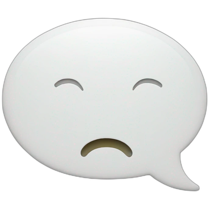 a white blank speech bubble emoji
