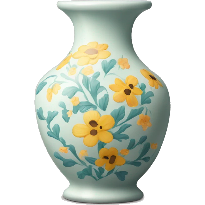 Pretty vase with floral pattern emoji