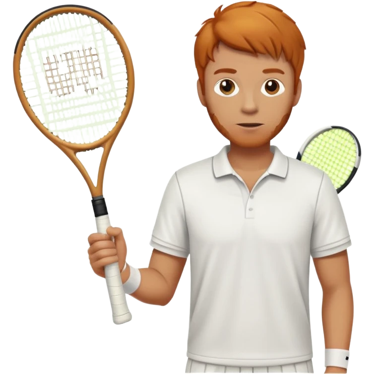Taco man ginger playing tennis  emoji
