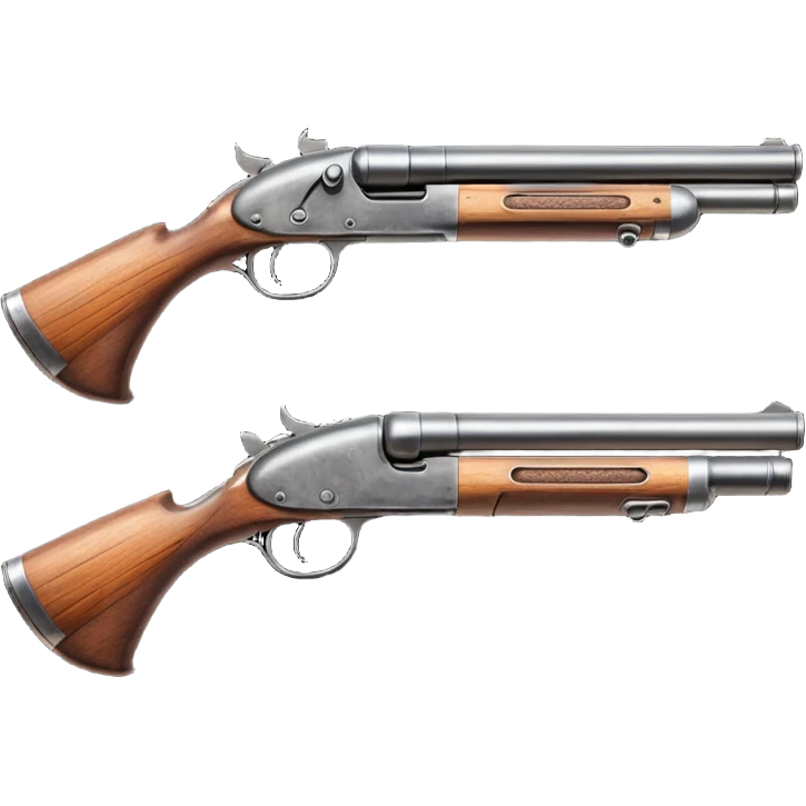 double barrel shotgun side by side barrels emoji