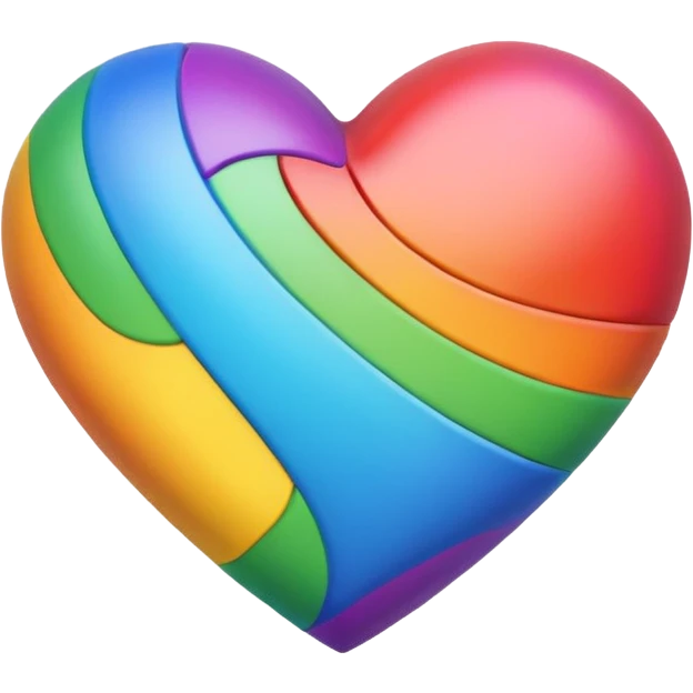 Rainbow pride heart emoji