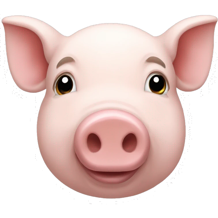 une tête de cochon qui rit emoji