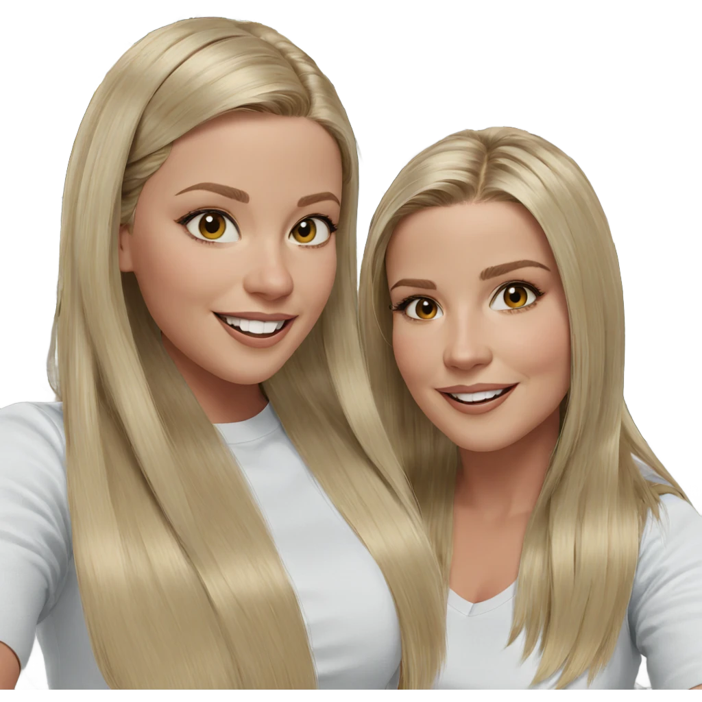 smiling girls with blonde hair emoji