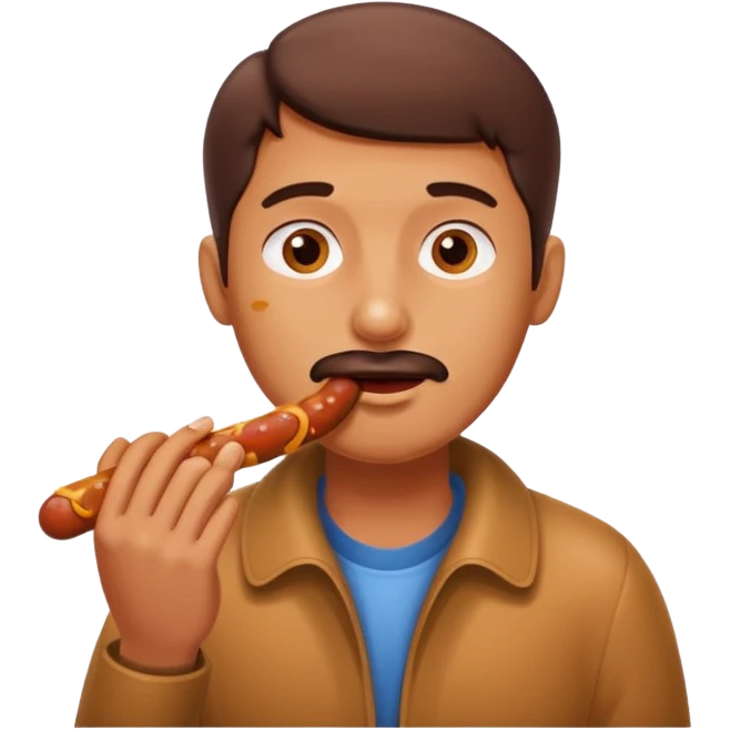 sausage eating man emoji
