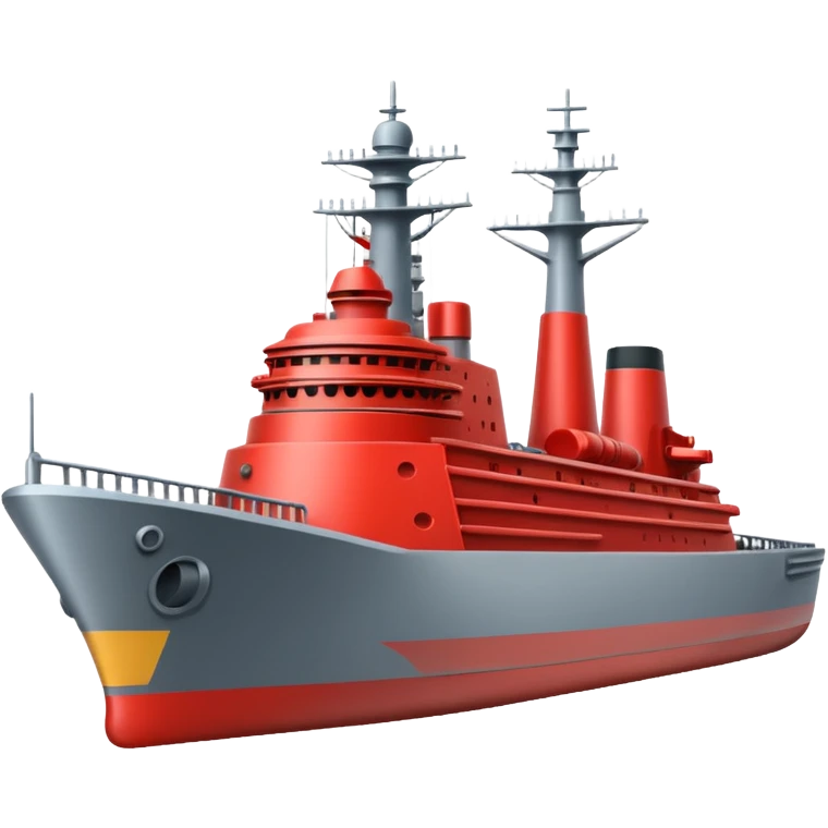 A warship emoji