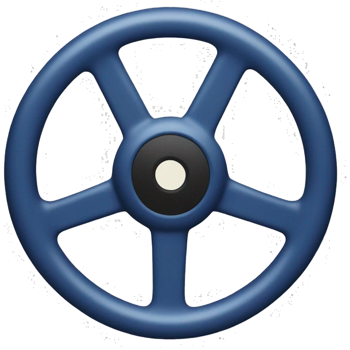 dark blue steering wheel vinyl record emoji