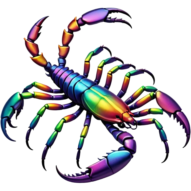 Rainbow scorpion emoji