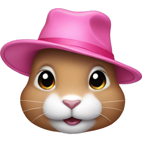rabbit with pink hat emoji
