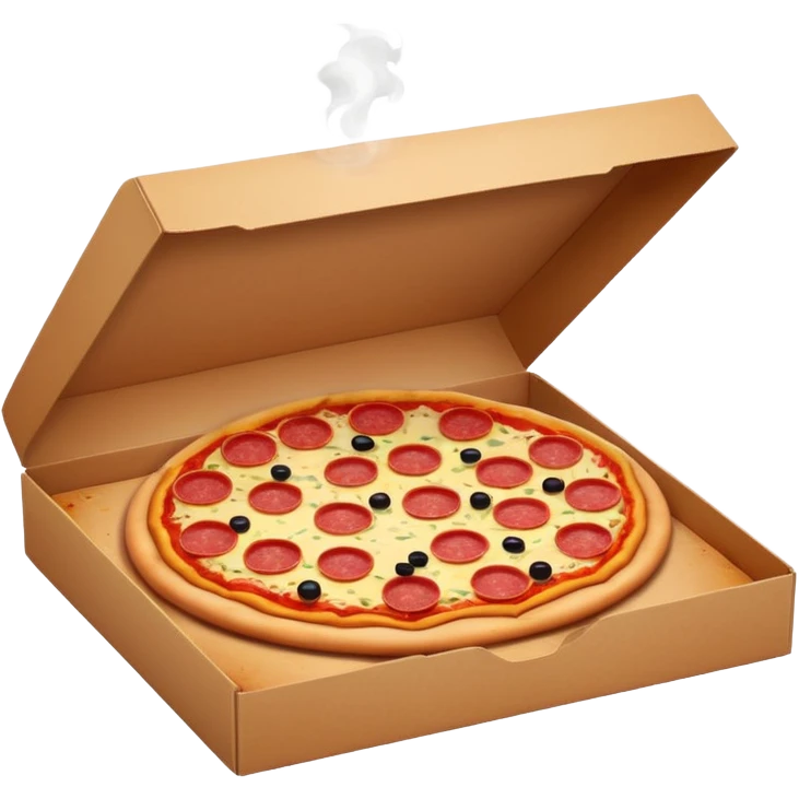 pizza salami in pizza box emoji