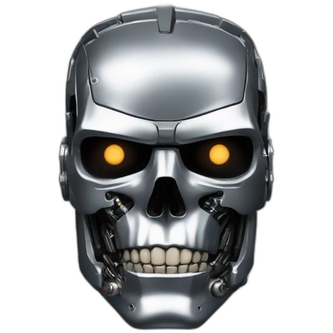 Terminator head half schwarzeneger emoji