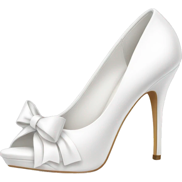 white heels with bow emoji