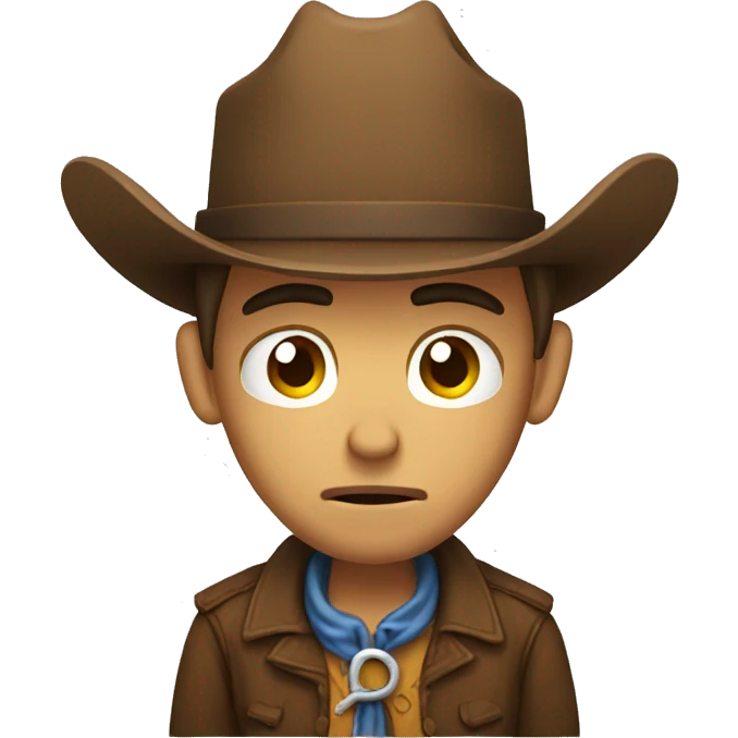 Sad cowboy emoji