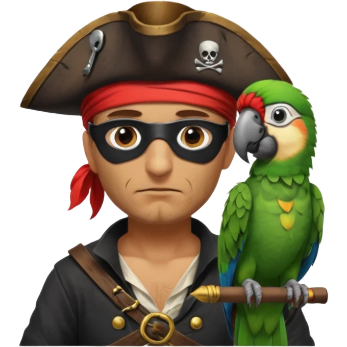 pirate and parrot emoji
