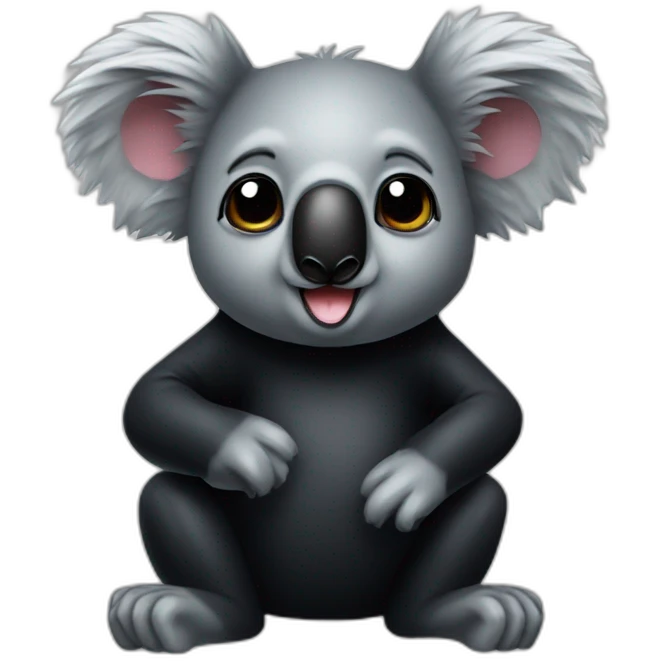 koala in black latex suit emoji