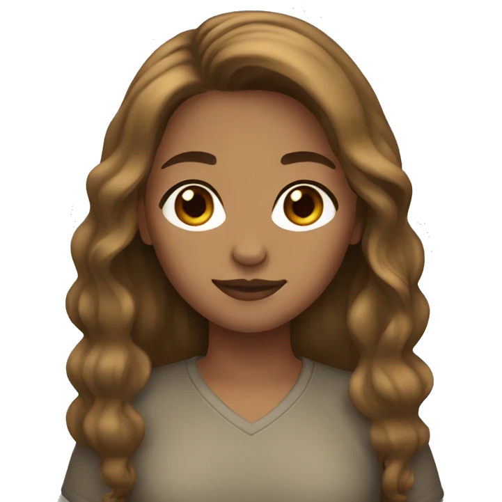 Light brown hair with olive skin  emoji