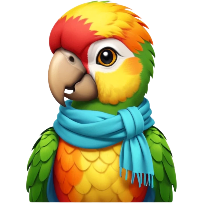 parrot with scarf emoji