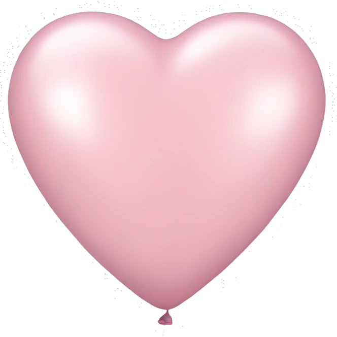 Light pink heart shaped balloon  emoji