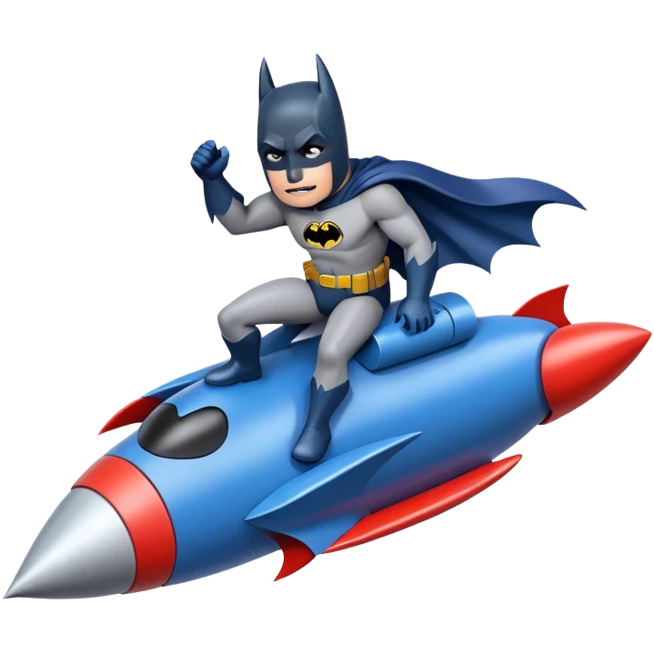 batman france riding a rocket ship boom! emoji