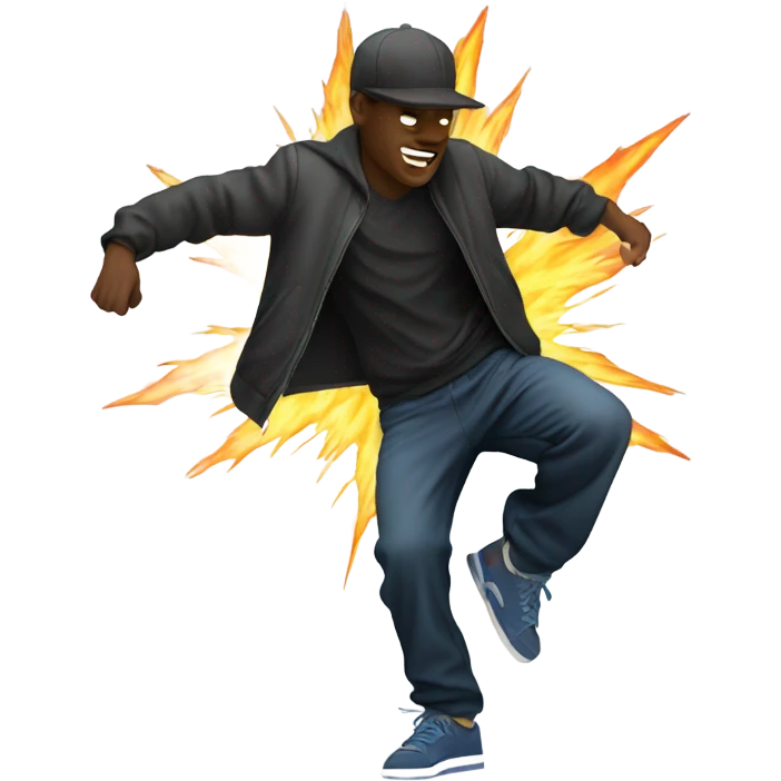 Breakdancer doing a flare  emoji