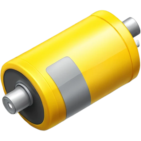 Serious yellow battery emoji