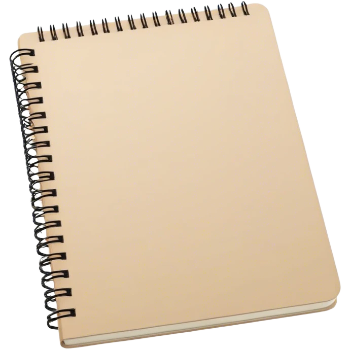 Beige spiral notebook emoji