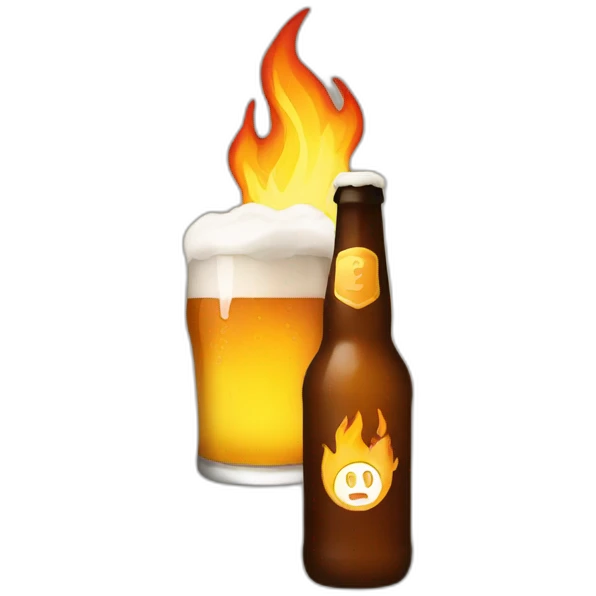 Beer fire emoji