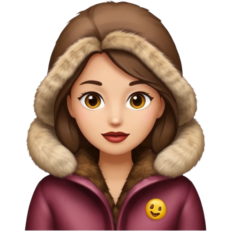 норковая Шуба женская анимированный эмодзи,  emoji