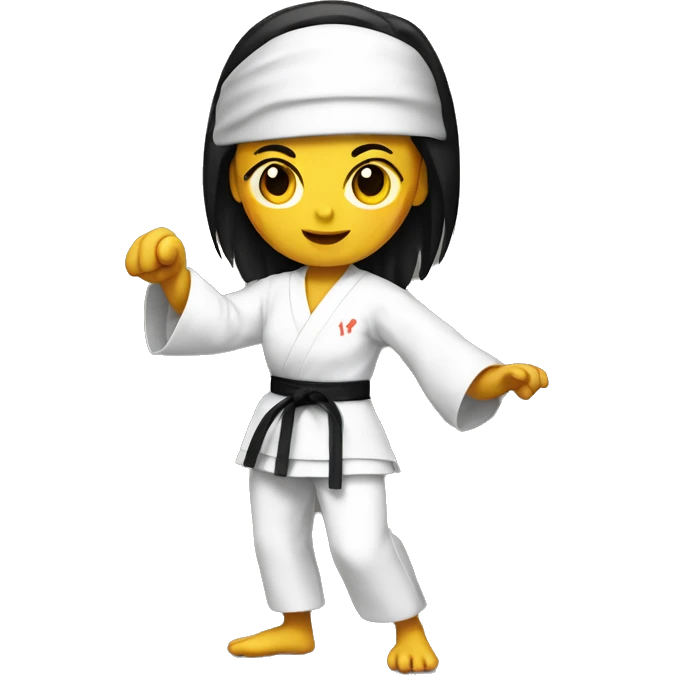 karate girl chicken emoji