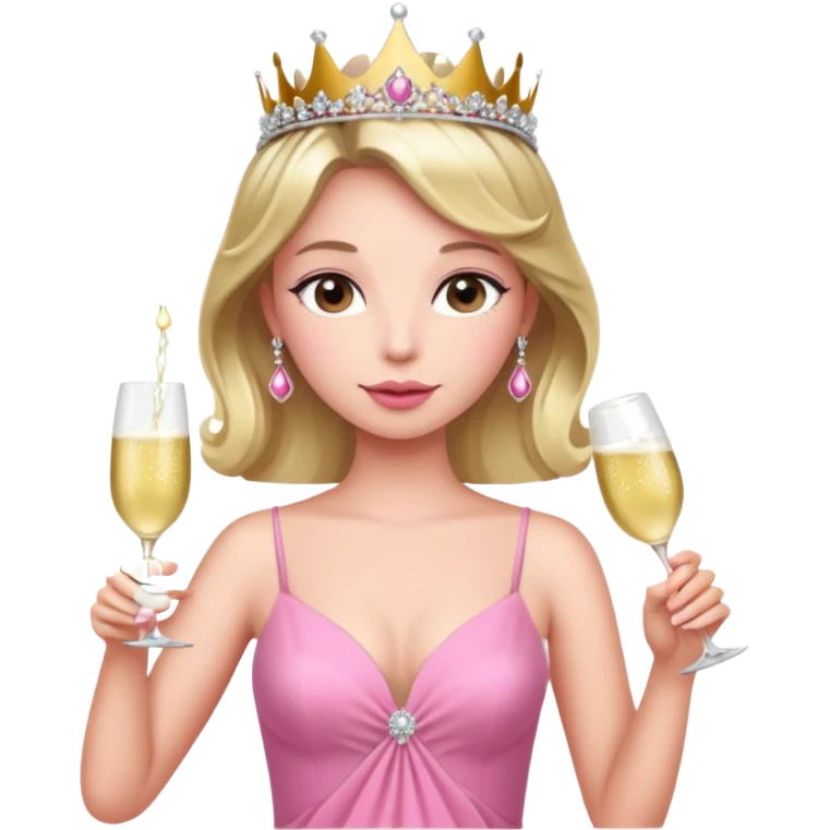 pink strong princess prosecco emoji