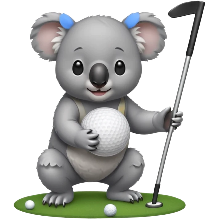 Koala golfing emoji