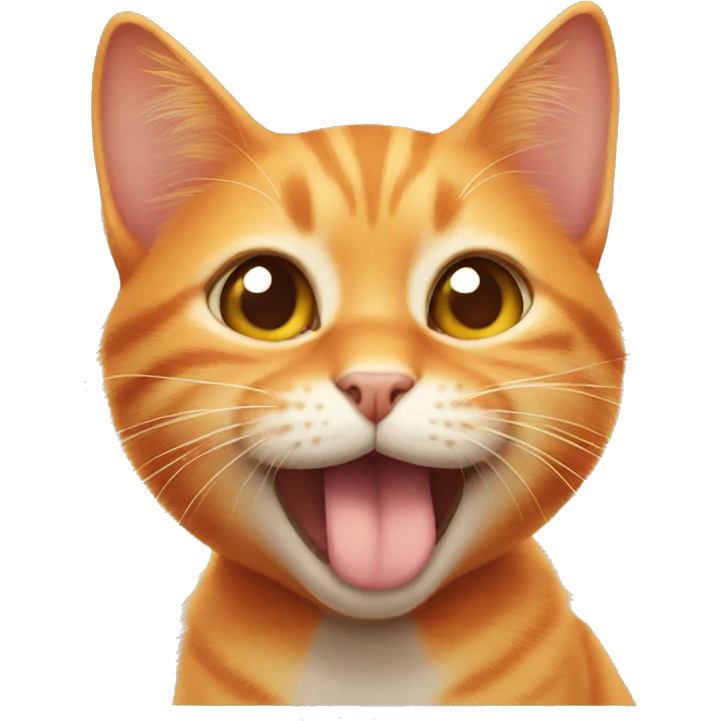 orange cat sending a kiss emoji