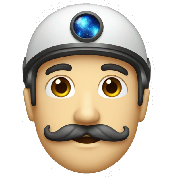 Astronauta de bigode emoji