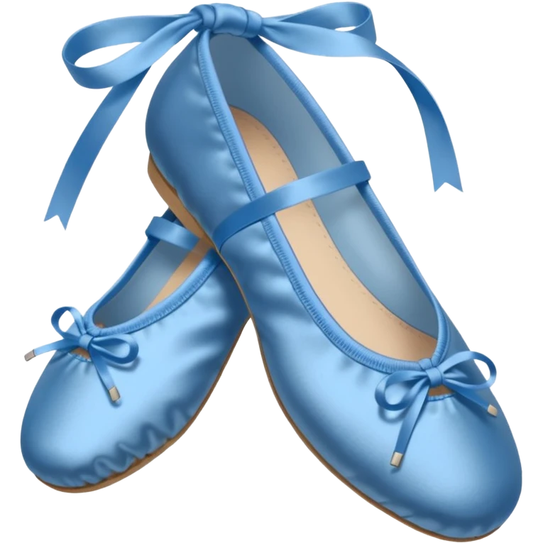blue ballet shoes with laces emoji
