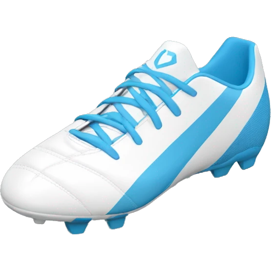 zapatillas de futbol celeste y blancas emoji