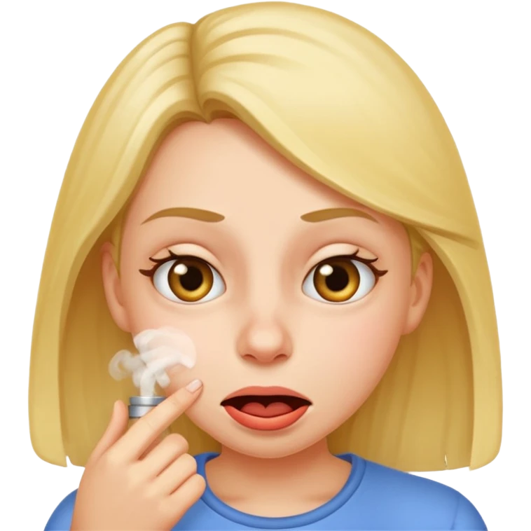 Girl emoji smelling something that stinks emoji
